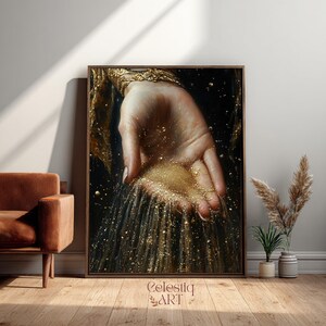 Celestial Hand Stars Print: Witchy Ethereal Art (Digital Download) image 2