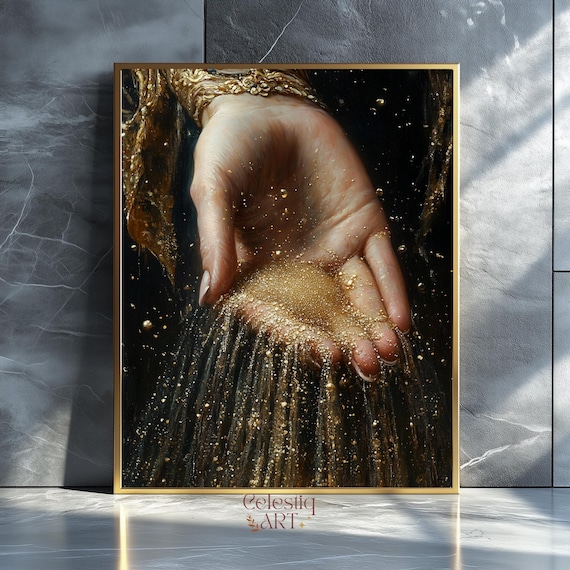Celestial Hand Stars Print: Witchy Ethereal Art (Digital Download)