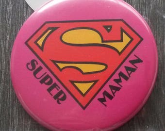 Miroir de Poche "Super Maman" 59 mm