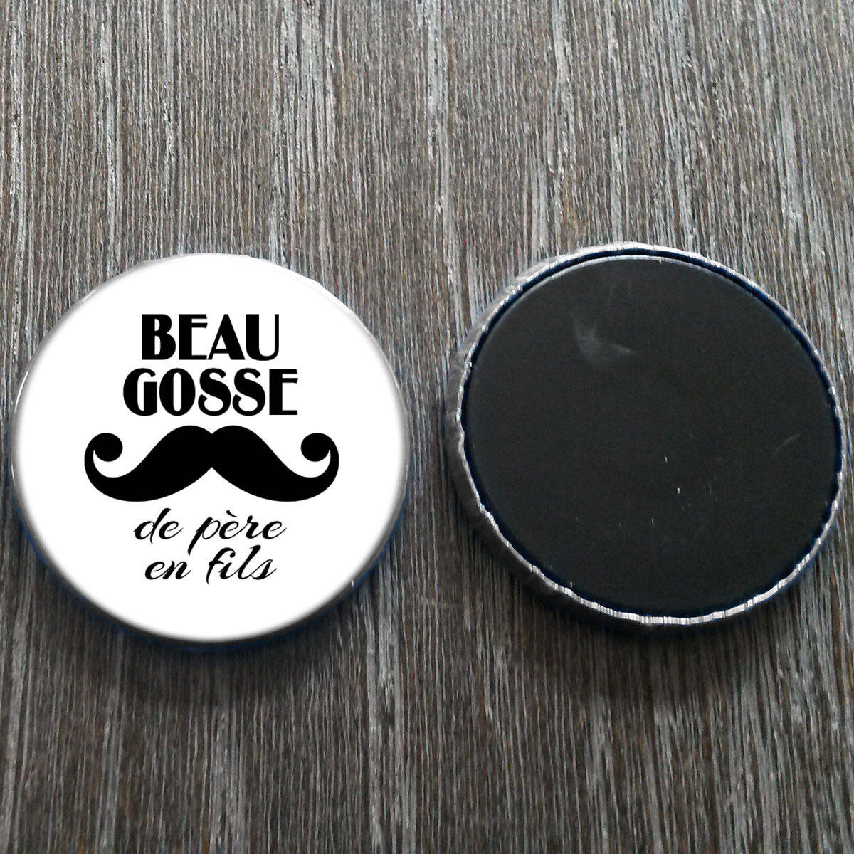Magnet Aimant Frigo Beau Gosse - de Père en Fils 38 mm