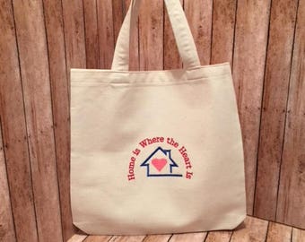 Home is Where the Heart Is Tote Bag - FREE SHIPPING