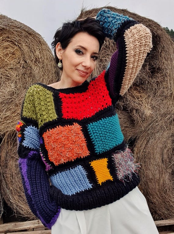 ILDA - Unique Hand-Knitted Wool Sweater