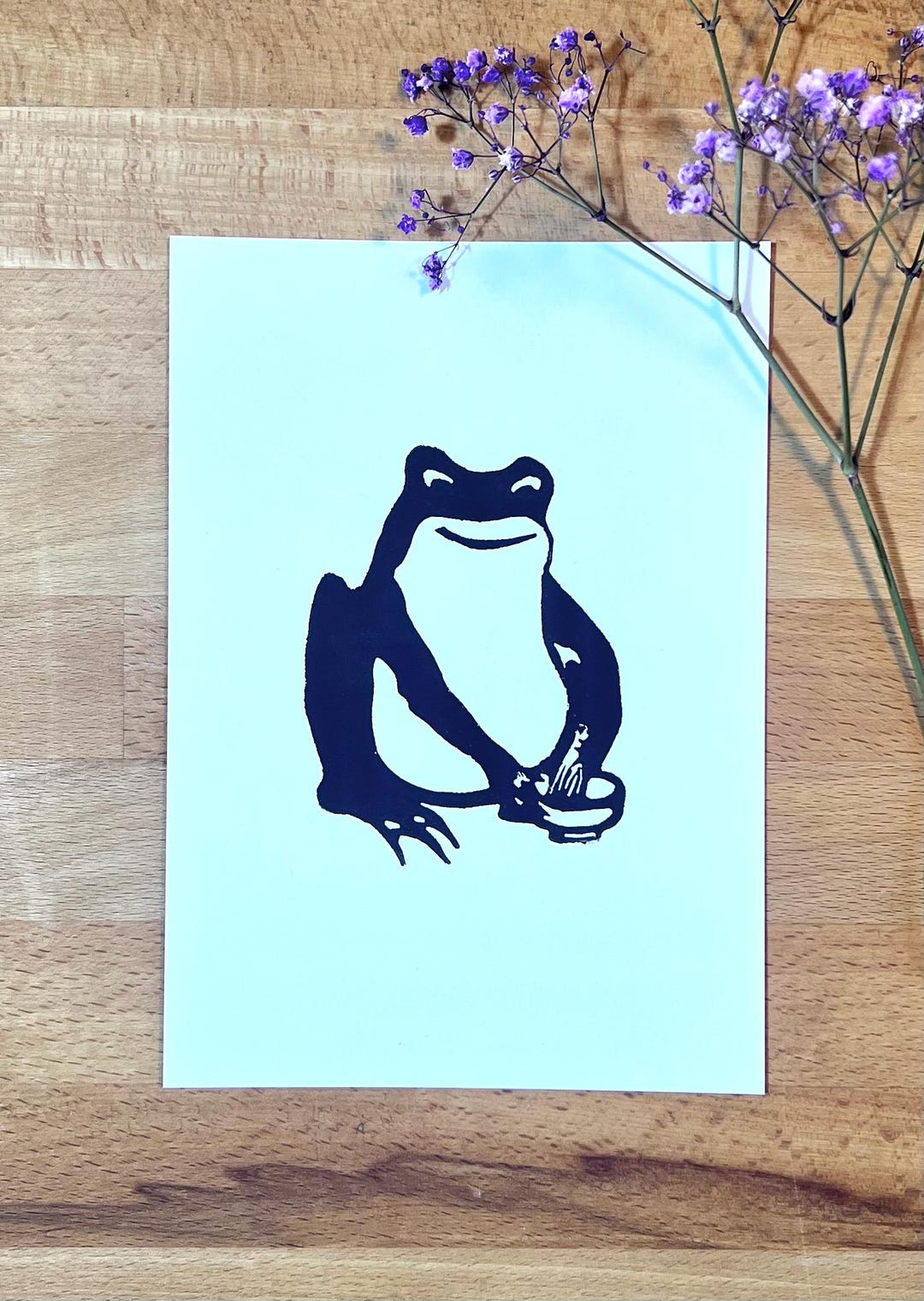 Handmade Art Print, Linocut 