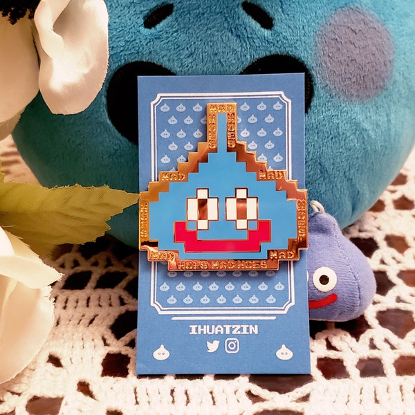 Dragon Quest Warrior Hoes Mad Pixel Slime Esmalte Pin