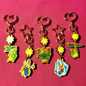Legend of Zelda Breath of the Wild Korok Tiered Wooden Charms Keychains BOTW