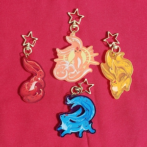 Final Fantasy XIV Carbuncle Colored Acrylic Charms
