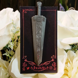 The Black Swordsman&#39;s Dragonslayer Silver Enamel Pin