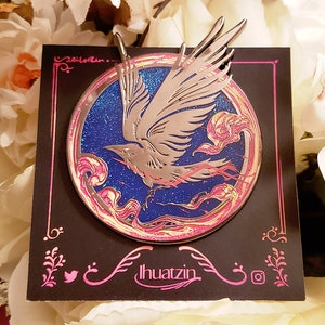 Armored Core VI koraal raaf zwart nikkel emaille pin