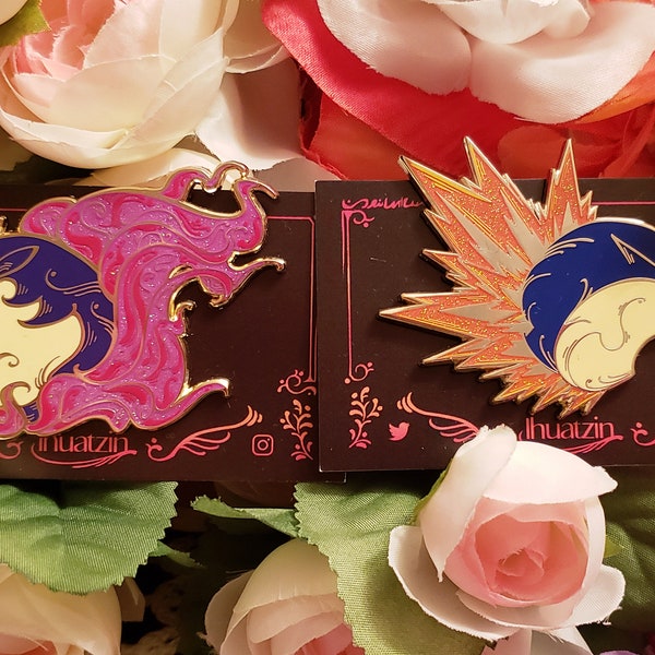 Hisuian + Johtonian Typhlosion Gold Enamel Pins