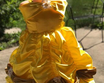 Handmade Belle Dress- Belle Dress- Belle Costume- Disney Princess- Halloween Costume- Princess Party- Beauty And The Beast