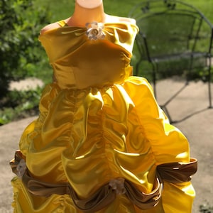Handmade Belle Dress- Belle Dress- Belle Costume- Disney Princess- Halloween Costume- Princess Party- Beauty And The Beast