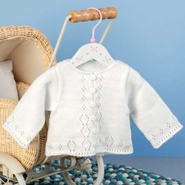 7 Layette GILET TRES CHIC à trous trous fait main