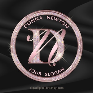 Roze glitterlogo, beautylogo, roségouden logo, glitterlogo, luxelogo, make-uplogo, haarlogo, boutique-logo, nagelslogo, wimperlogo
