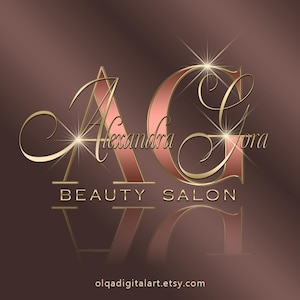 Roségouden logo, schoonheidslogo, glitterlogo, glitterlogo, luxelogo, make-uplogo, haarlogo, boutique-logo, nagelslogo, wimperlogo