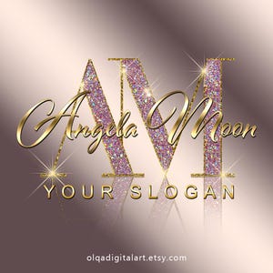Rosa in Gold-Logo, Beauty-Logo, Glitzer-Logo, Sparkle-Logo, Luxus-Logo, Makeup-Logo, Haar-Logo, Boutique-Logo, Nägel-Logo, Lash-Logo