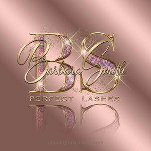 Rosa in Gold-Logo, Beauty-Logo, Glitzer-Logo, Sparkle-Logo, Luxus-Logo, Makeup-Logo, Haar-Logo, Boutique-Logo, Nägel-Logo, Lash-Logo