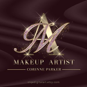 Rosa in Gold-Logo, Beauty-Logo, Glitzer-Logo, Sparkle-Logo, Luxus-Logo, Makeup-Logo, Haar-Logo, Boutique-Logo, Nägel-Logo, Lash-Logo