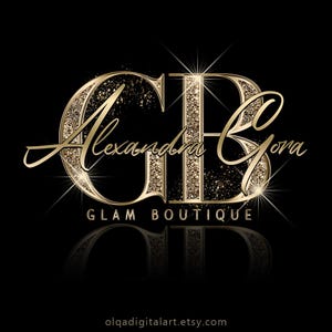 Gold Logo, Beauty Logo, Glitter Logo, Sparkle Logo, Luxury Logo, Makeup Logo, Hair Logo, Boutique Logo, Nails Logo, Lash Logo