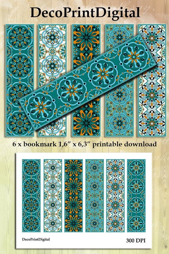 printable images for bookmarks downloadable graphics craft etsy