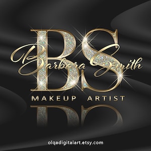 Gold Logo, Beauty Logo, Glitter Logo, Sparkle Logo, Luxury Logo, Makeup Logo, Hair Logo, Boutique Logo, Nails Logo, Lash Logo