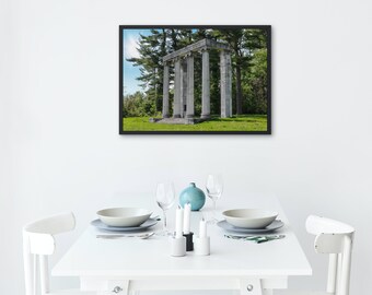 Impresión De Lienzo De Columna, Decoración De Oficina, Decoración Del Hogar, Regalo De Inauguración, Nueva Jersey, Regalo De Vacaciones, Princeton, Parque del Campo de Batalla, Pilares, Paisaje