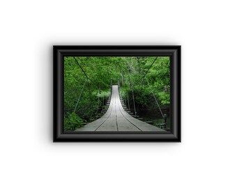 Photo Print, Home Decor, Office Decor, Housewarming Gift, New Jersey, Princeton, Swinging Bridge, Cottagecore Art Print, Adventurecore