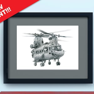 CH47 Chinook | Helicopter Print | Aircraft Print | Kids Room Wall Art | Printable Airplane | Man Cave Art | Pilot Gift | Helicopter Art
