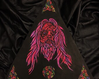 Hot Pink Psychedelic Acid Wizard Carving