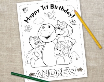 Barney The Dinosaur Digital Coloring Pages 6 Printable Activities