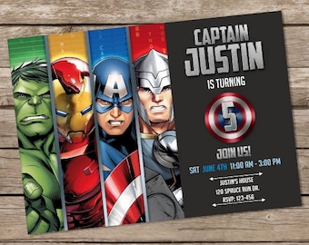 avengers birthday etsy