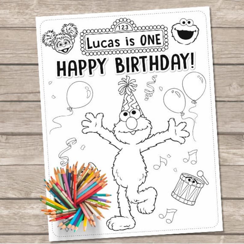 52+ Happy Birthday Elmo Coloring Book HD