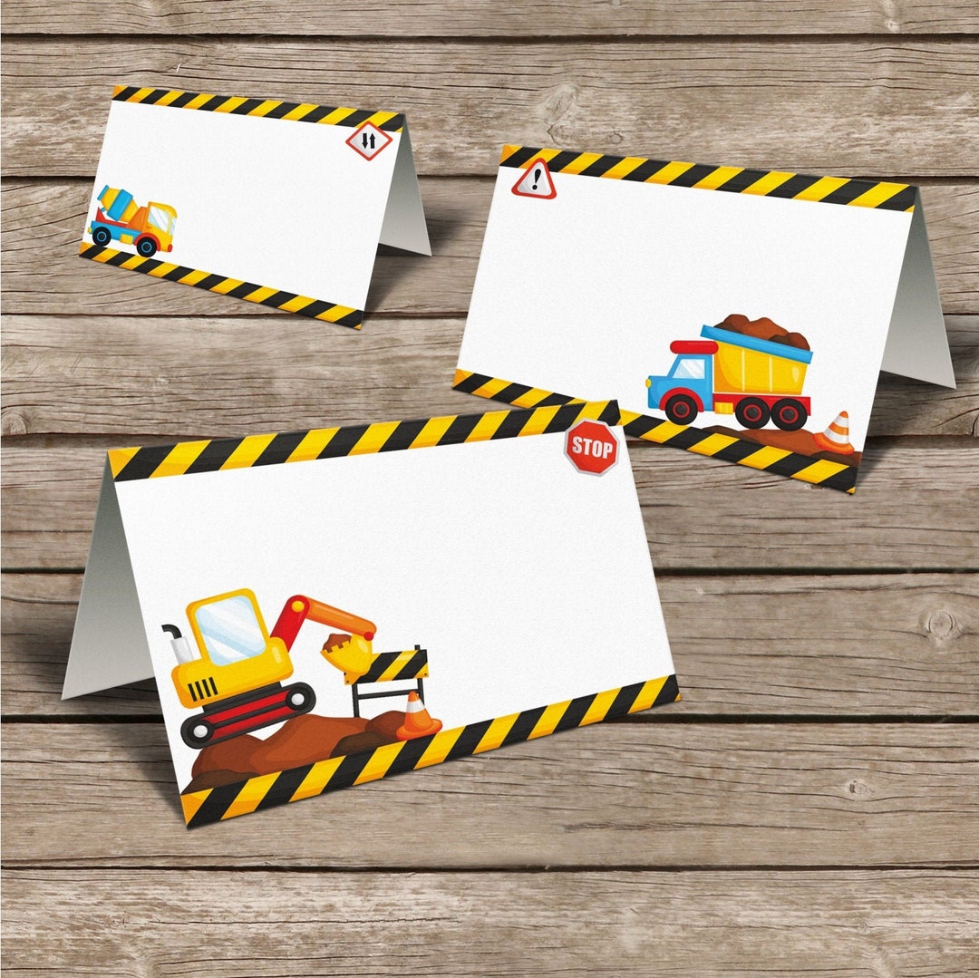 4 Construction Food Labels Printable Construction Tent Cards Etsy 4 Construction Food Labels Printable Construction Tent Cards Etsy