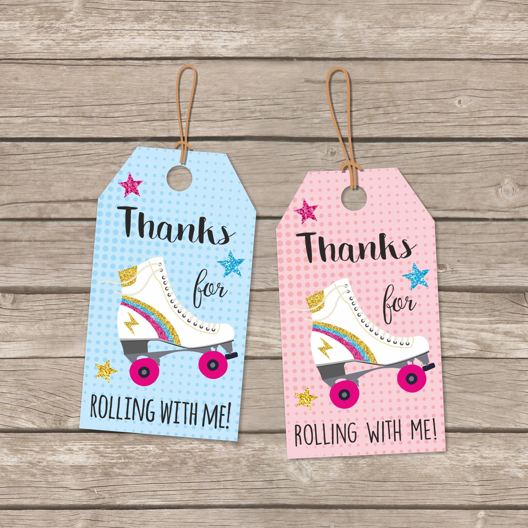 Roller Skating Favor Tag Roller Skating Birthday Gift Tag Etsy Australia