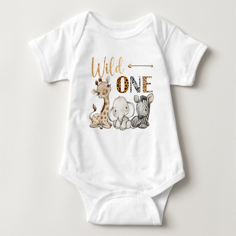 Wild One 1st Birthday PNG Sublimation Safari Jungle Animals - Etsy