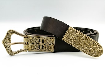 Viking belt with brass fittings - richer version