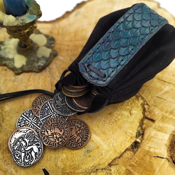 Dragon pouch, fantasy costume, RPG dice bag