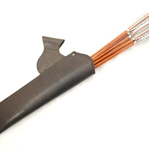 Classic Shaped Belt Fastened Leather Quiver With Laced Edges Etsy