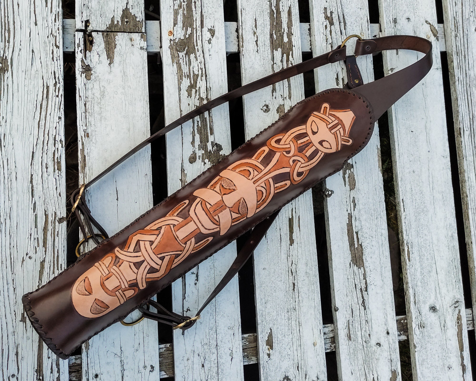 QUIVER 3mm シーガル　L程度 Gislevold Quiver - Celtic, Viking, Traditional Archery Leather