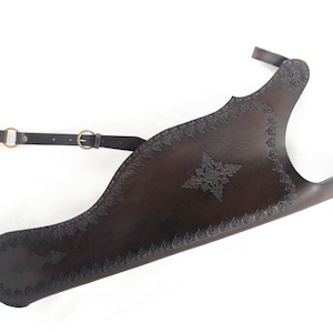 Ottoman leather bow quiver with embossed ornaments