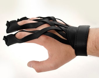 Leather archery shooting glove - BRAID