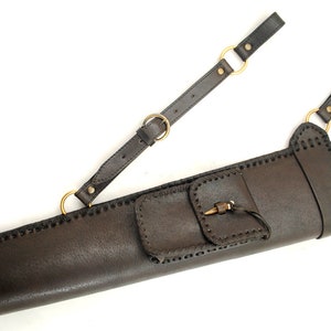 Leather Side Quiver With Adjustable Strap and Pouch - Etsy