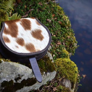 Viking hair-on leather belt bag