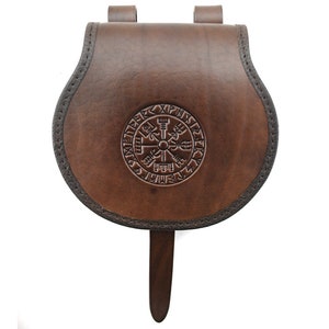 Viking vegvisir leather belt bag