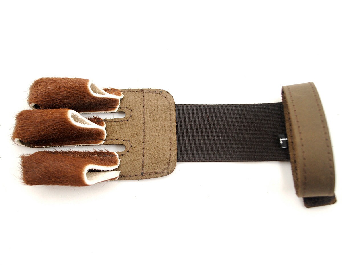 Hairon Leather Archery Shooting Glove Hookandloop Etsy