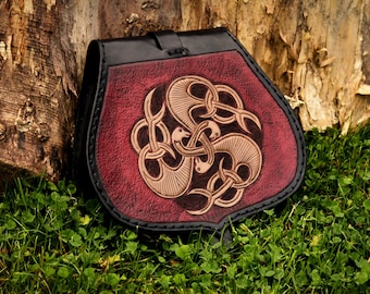 Early medieval Viking belt pouch 'Reddik', great for reenactment, LARP, the motif from Gotland, 2nd half of the 8th century.