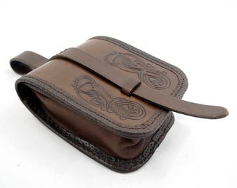 Pochette en cuir Viking 'Birka', version plus petite