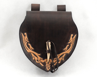 Yarl's pouch 'Bokblad' - Viking belt bag