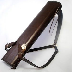 Elliptical Back Quiver Made of Natural Leather - Etsy