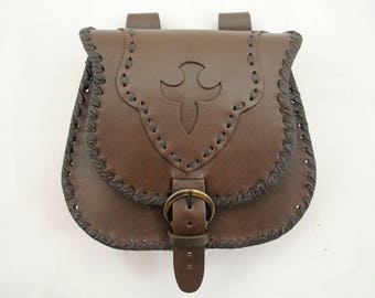 Medieval belt bag 'fleur-de-lis'