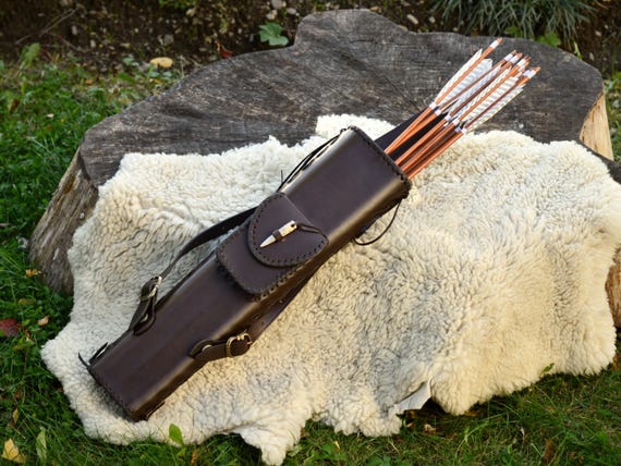 Back Pocket Arrow Quiver Horse Leather Pocket Quiver Martinique
